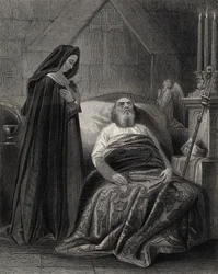 The Death of St. Patrick, engraved by J. Rogers